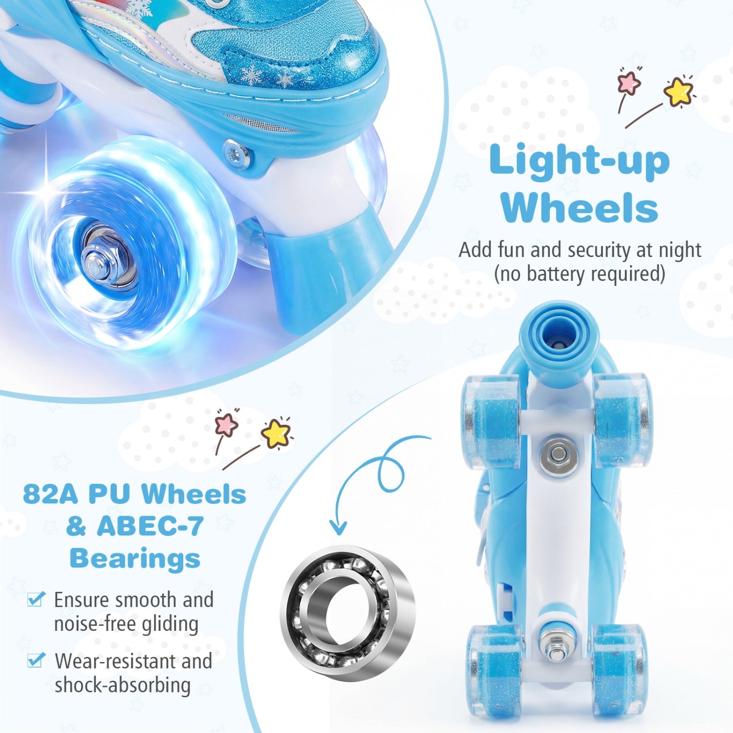 Kids Roller Skates With Light-Up Wheels, Navy Toy Sports at Gallery Canada