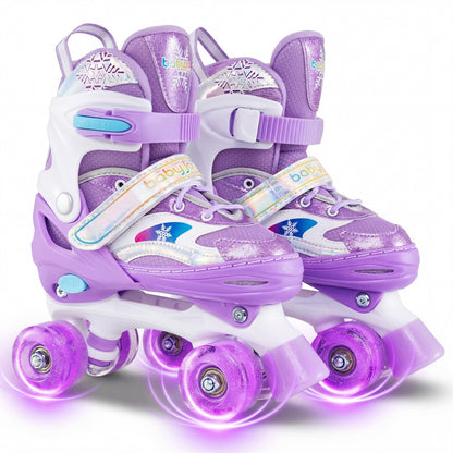 Kids Roller Skates, Light-Up Wheels, Safety Protection, Purple Toy Sports at Gallery Canada