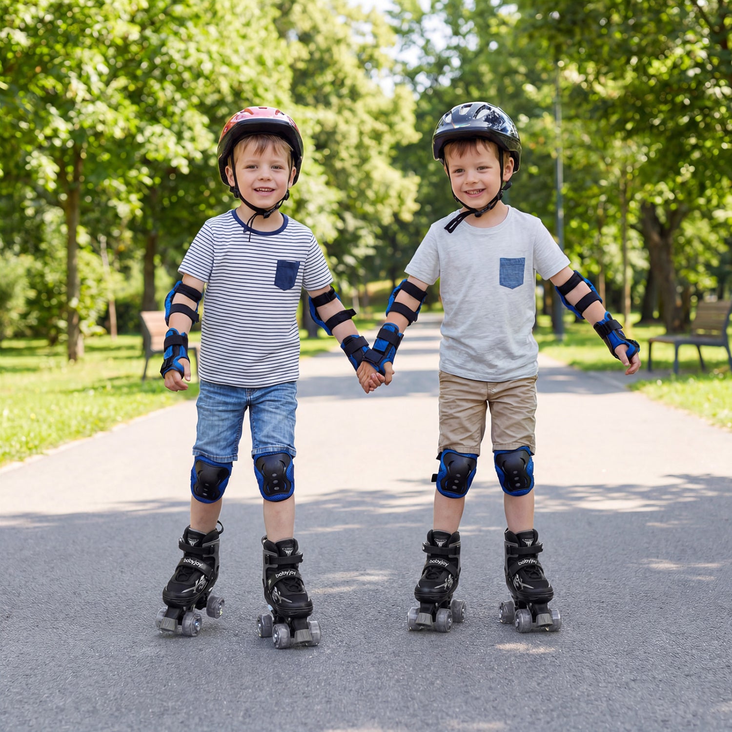 Kids Roller Skates, Adjustable Quad Skates With Light-Up Wheels, 4 Sizes, Black Toy Sports at Gallery Canada