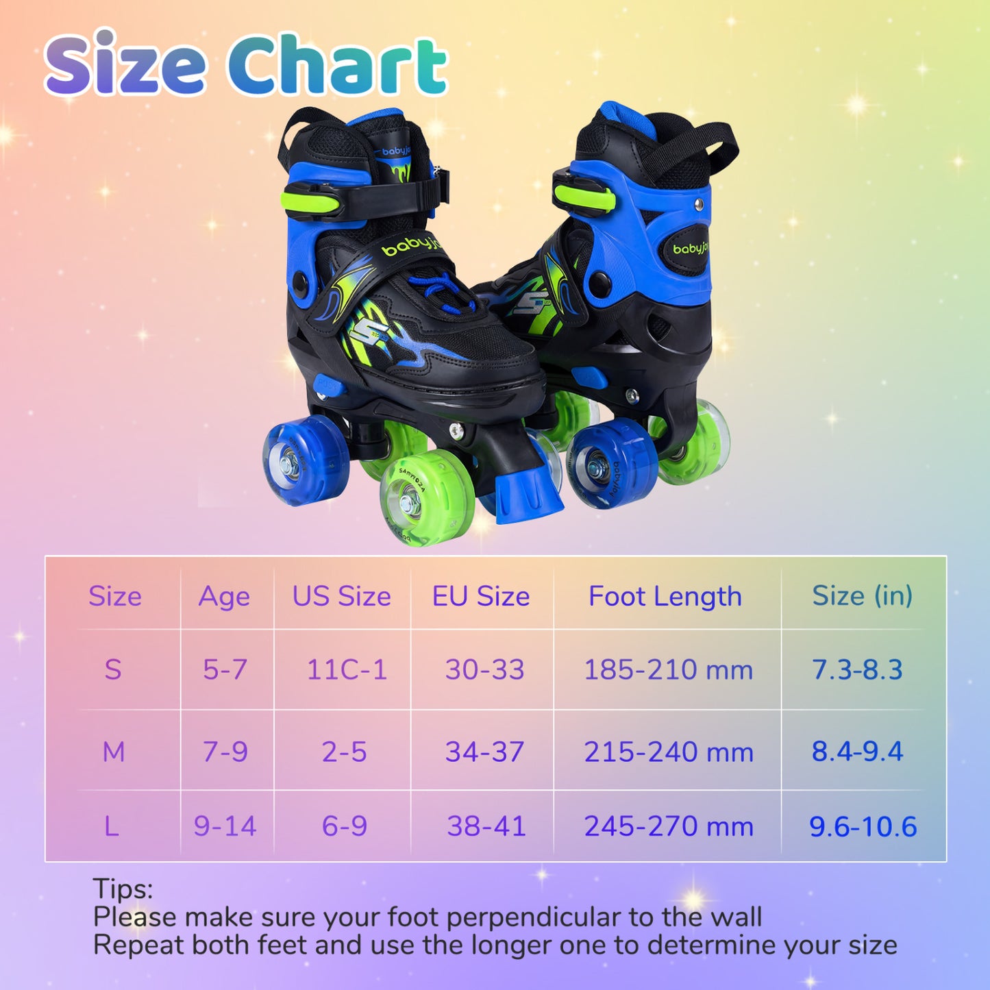 Kids Adjustable Quad Roller Skates, 4 Sizes, Light-Up Wheels, Navy Toy Sports at Gallery Canada