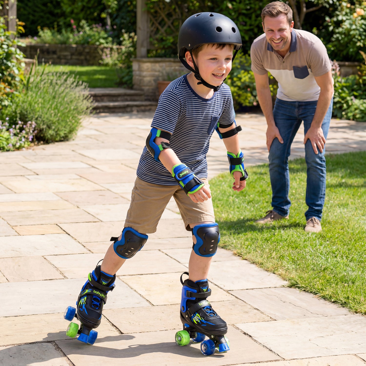 Kids Roller Skates, Adjustable Quad Skates, Light-Up Wheels, Navy Toy Sports at Gallery Canada