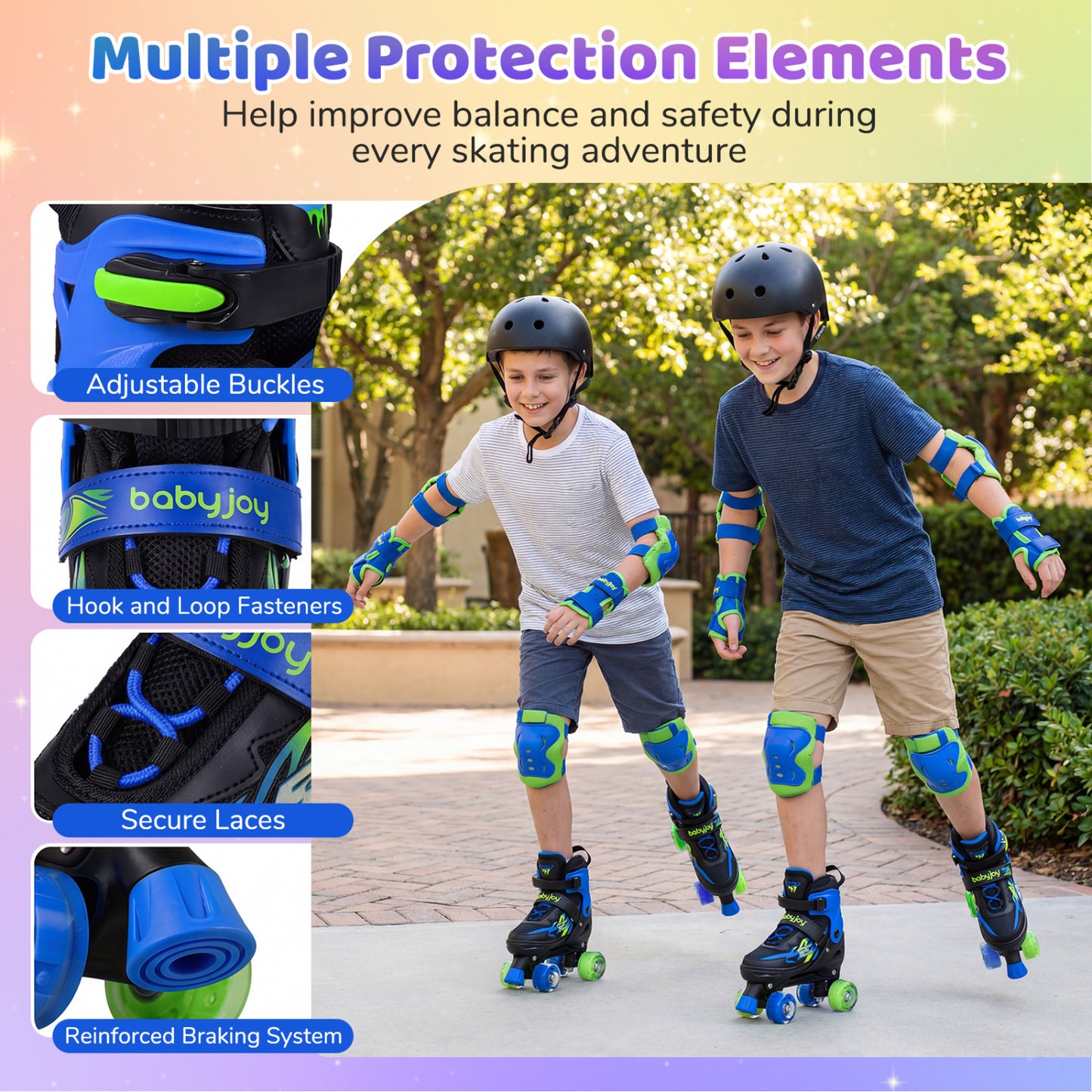 Kids Roller Skates, Adjustable Quad Skates With Light-Up Wheels, Navy Toy Sports at Gallery Canada
