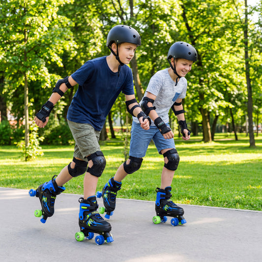 Kids Roller Skates, Adjustable Quad Skates With Light-Up Wheels, Navy Toy Sports Navy at Gallery Canada
