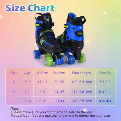 Kids Roller Skates, Adjustable Quad Skates With Light-Up Wheels, Navy Toy Sports at Gallery Canada