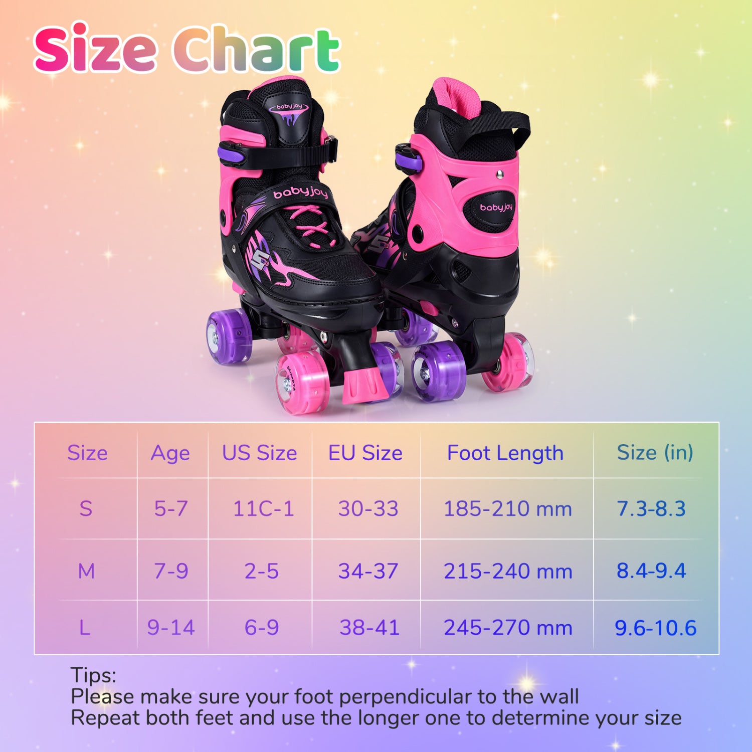 Kids Roller Skates, Adjustable Quad Skates With Light-Up Wheels, Pink Toy Sports at Gallery Canada