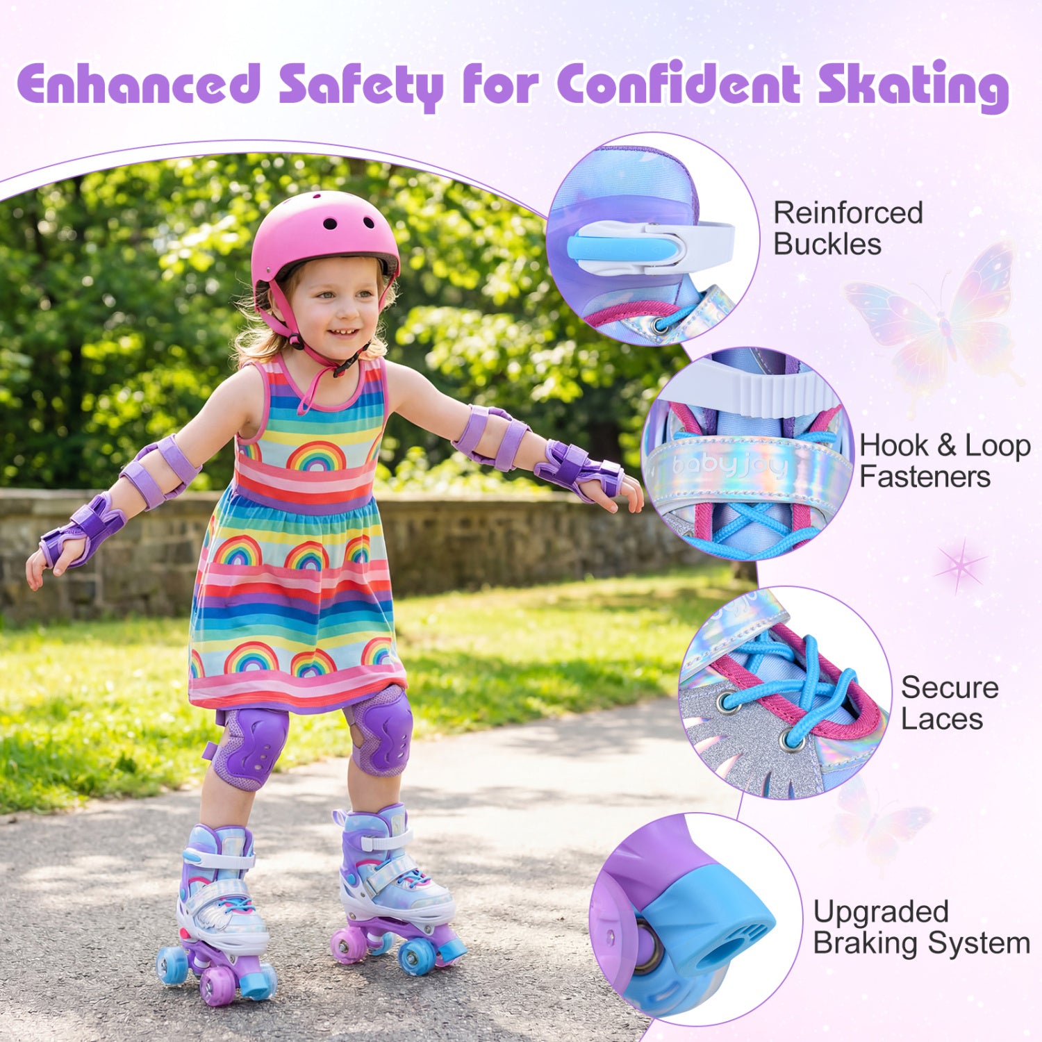 Kids Roller Skates, Ages 5-7, 4 Light-Up Wheels, Blue Toy Sports at Gallery Canada