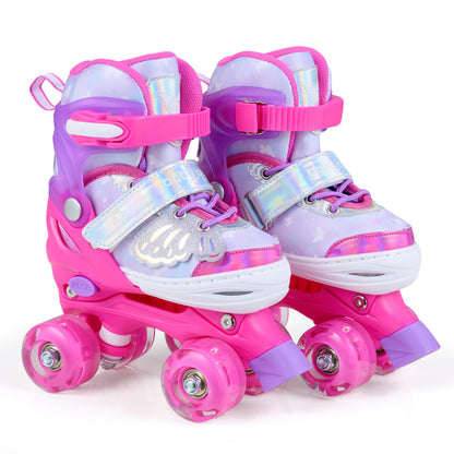Kids Roller Skates, Ages 5-7, 4 Light-Up Wheels, Pink Toy Sports at Gallery Canada