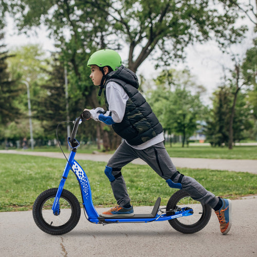 Kids Scooter, Adjustable Height, 12-Inch Wheels, Navy