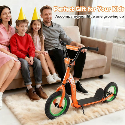 Kids Scooter, Adjustable Height, 12-Inch Wheels, Orange Scooters at Gallery Canada