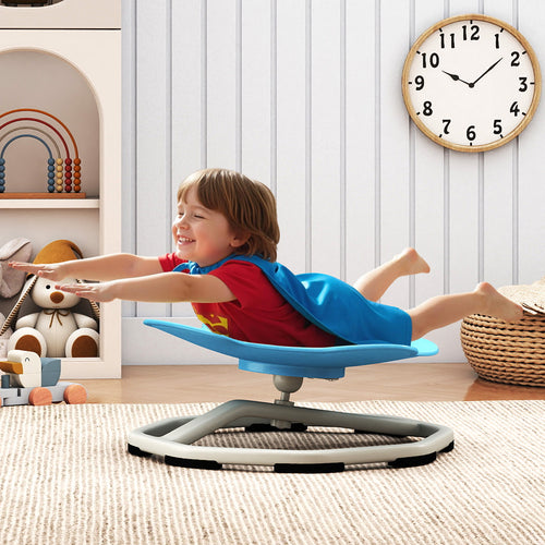 Kids Sensory Swivel Chair Elephant 360° Spinning Chair with Non-Slip Metal Base, Light Blue