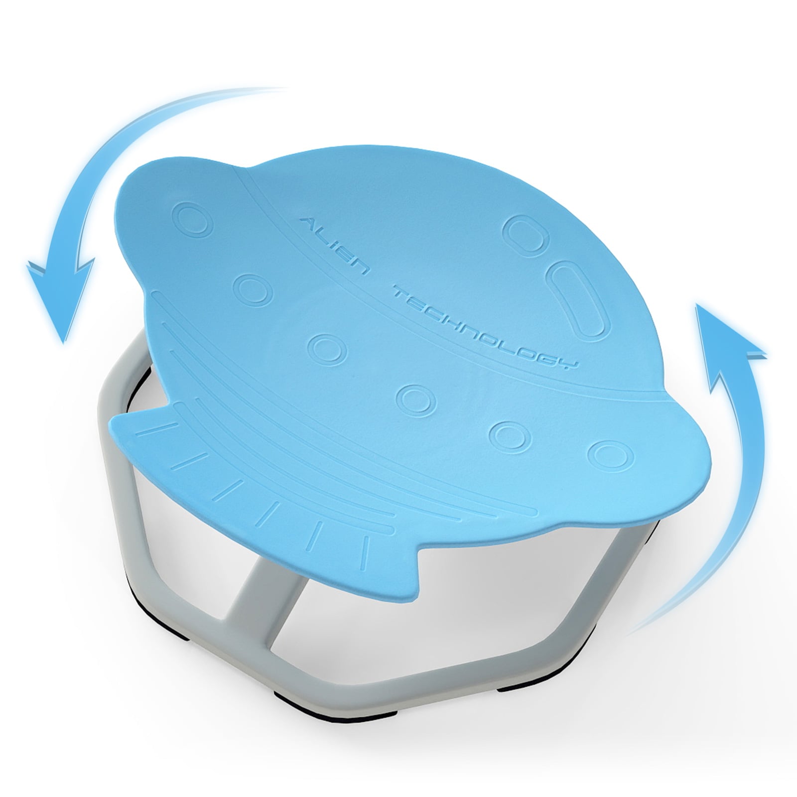 Kids Sensory Swivel Chair Elephant 360° Spinning Chair with Non-Slip Metal Base, Light Blue Kids Chairs & Seating at Gallery Canada