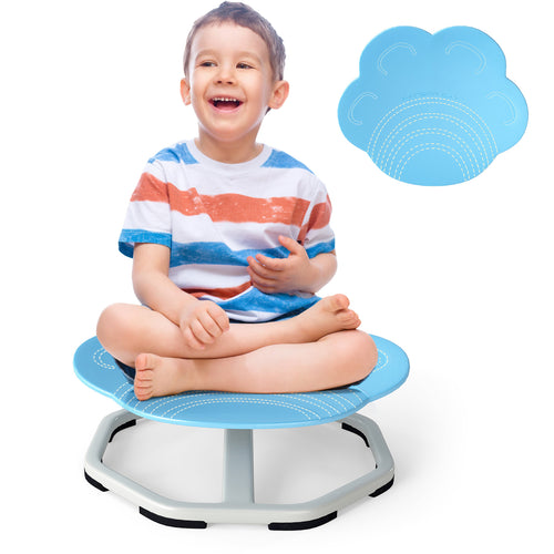 Kids Sensory Swivel Chair Cat Claw 360° Spinning Chair with Non-Slip Metal Base, Blue