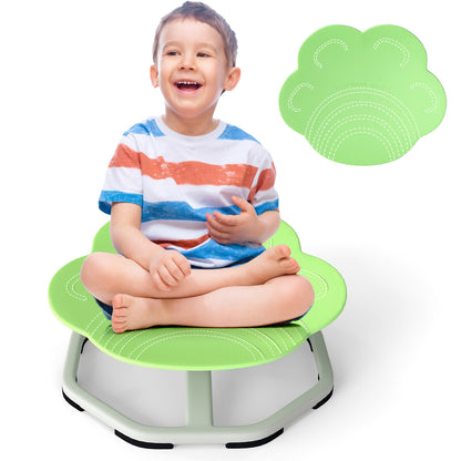 Kids Sensory Swivel Chair Cat Claw 360° Spinning Chair with Non-Slip Metal Base, Green Kids Chairs & Seating at Gallery Canada
