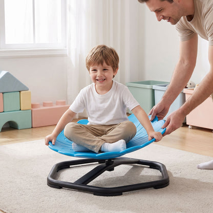 Chaise pivotante sensorielle pour enfants, Tournesol 360° rotation, Tout-petits, Bleu