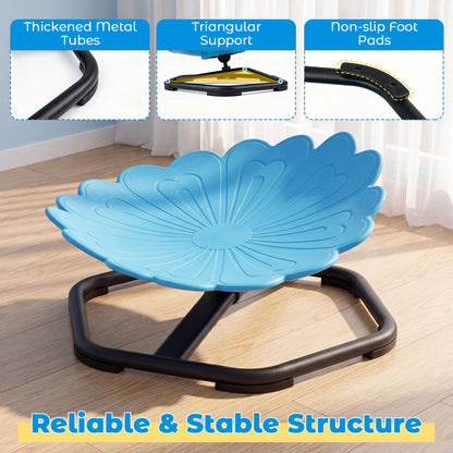 Chaise pivotante sensorielle pour enfants, Tournesol 360° rotation, Tout-petits, Bleu
