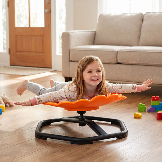 Sunflower Shape 360° Spinning Swivel Chair for Toddlers, Orange Kids Chairs & Seating Orange at Gallery Canada