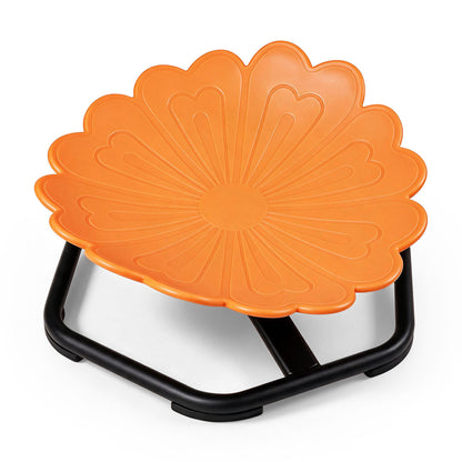 Chaise pivotante rotative à 360° en forme de tournesol pour tout-petits, orange