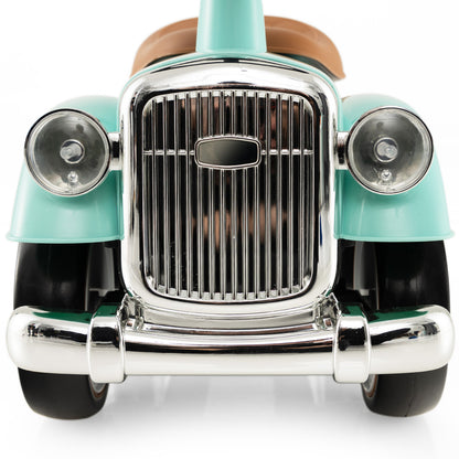 Kids Sit to Stand Vehicle with Working Steering Wheel and Under Seat Storage, Green Push & Pedal Ride On Toys at Gallery Canada