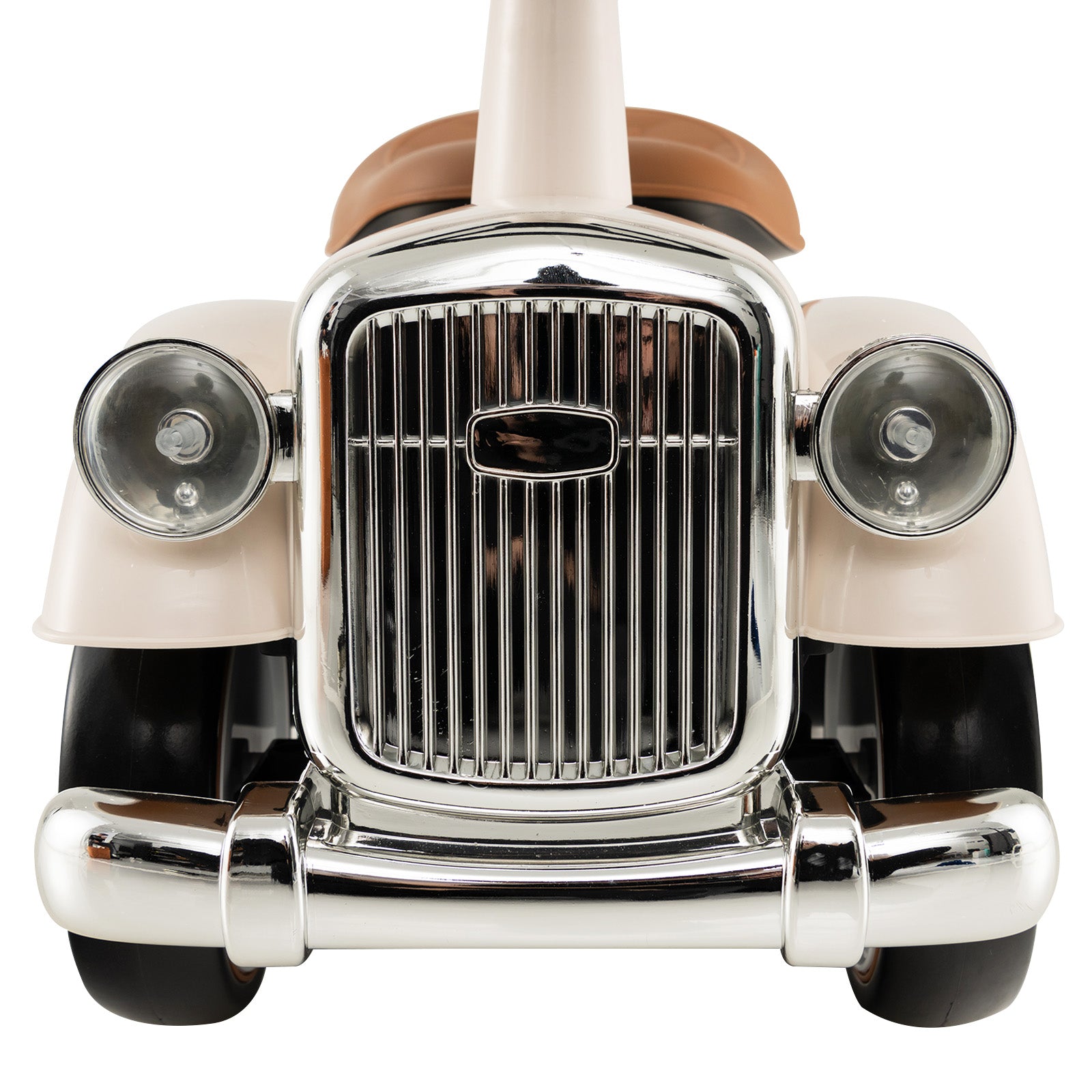 Kids Sit to Stand Vehicle with Working Steering Wheel and Under Seat Storage, White Push & Pedal Ride On Toys at Gallery Canada