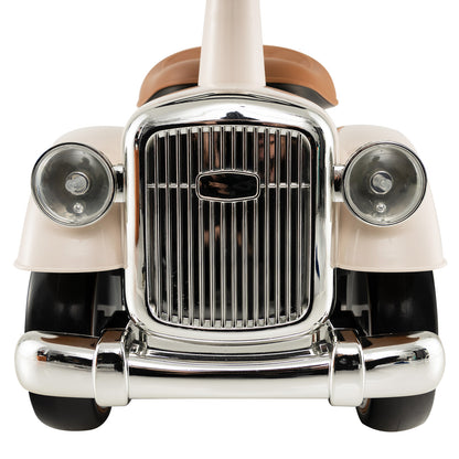 Kids Sit to Stand Vehicle with Working Steering Wheel and Under Seat Storage, White Push & Pedal Ride On Toys at Gallery Canada