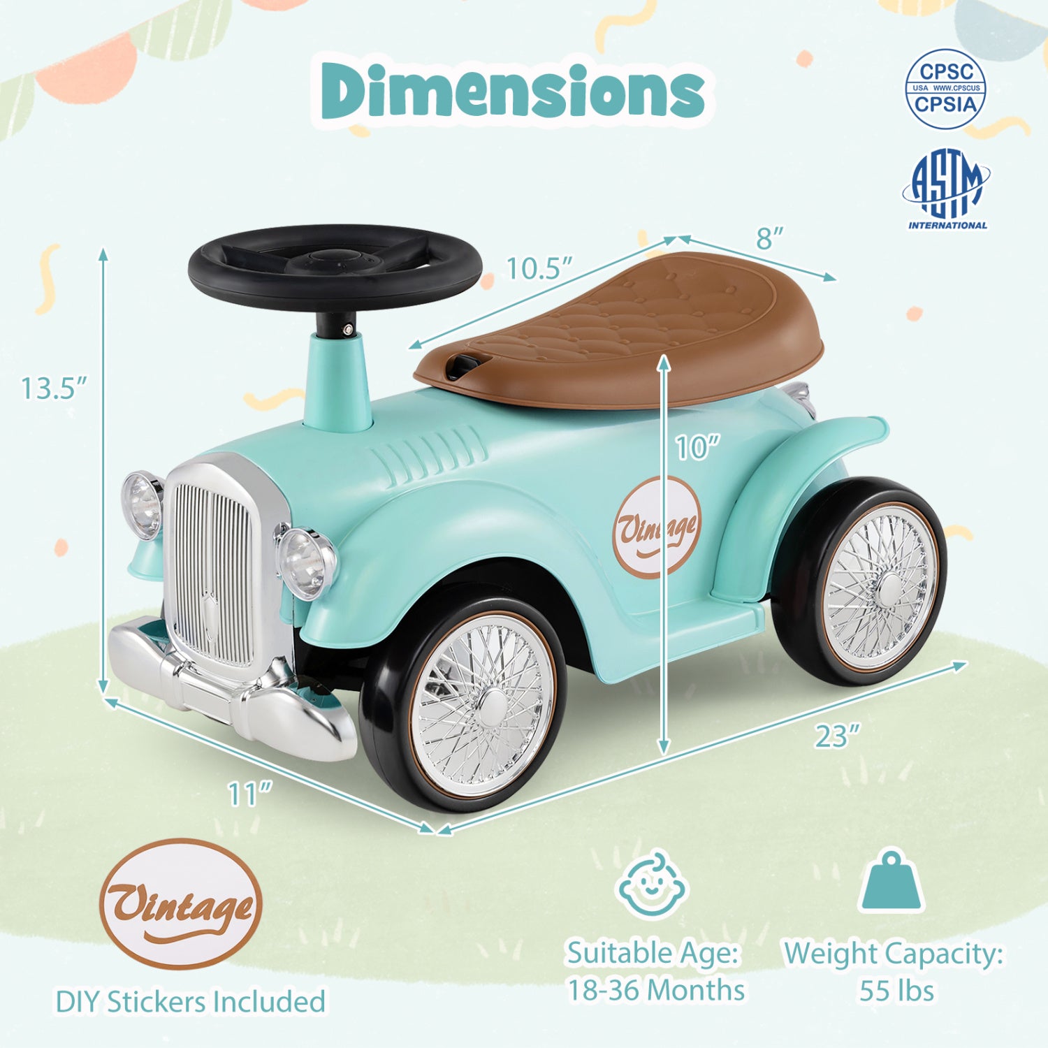 Kids Sit To Stand Vehicle, Working Steering Wheel, Under Seat Storage, Green Push & Pedal Ride On Toys at Gallery Canada