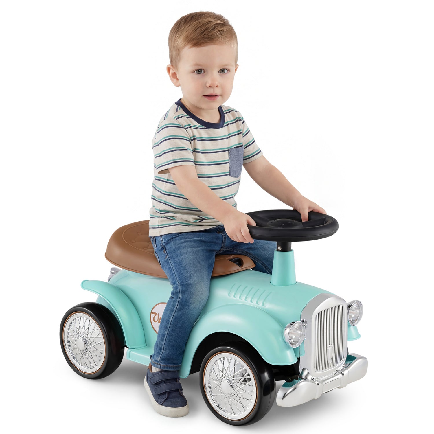 Kids Sit To Stand Vehicle, Working Steering Wheel, Under Seat Storage, Green Push & Pedal Ride On Toys at Gallery Canada