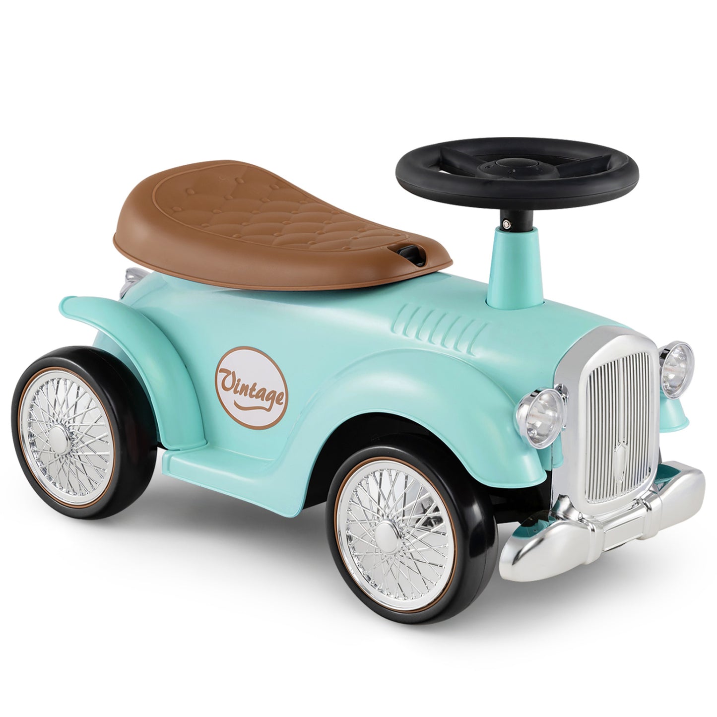 Kids Sit To Stand Vehicle, Working Steering Wheel, Under Seat Storage, Green Push & Pedal Ride On Toys Green at Gallery Canada