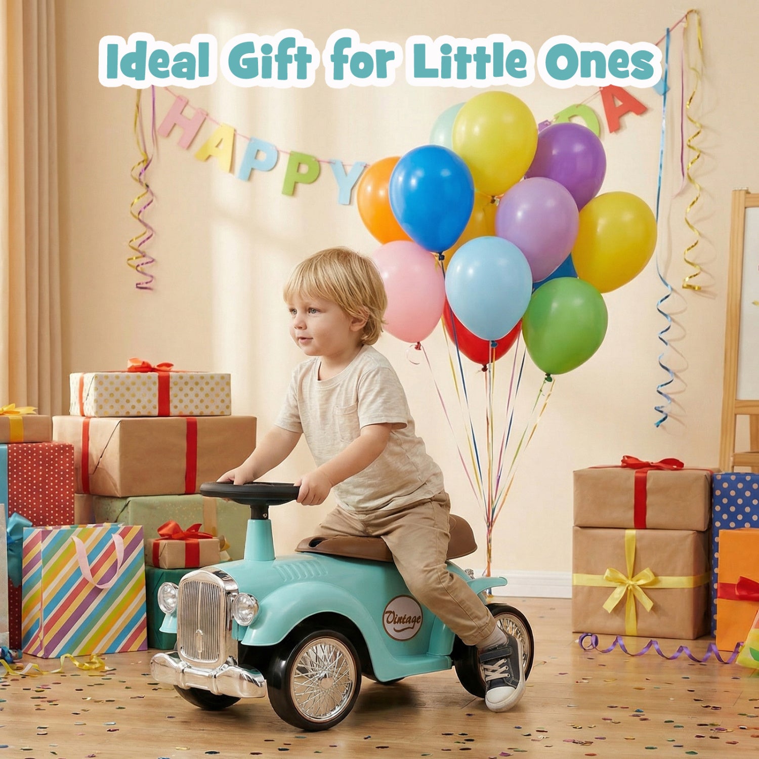 Kids Sit To Stand Vehicle, Working Steering Wheel, Under Seat Storage, Green Push & Pedal Ride On Toys at Gallery Canada