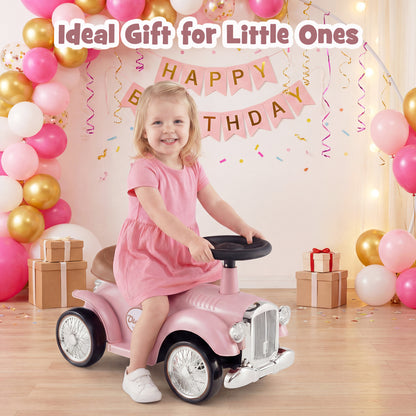 Kids Sit To Stand Vehicle, Working Steering Wheel, Under Seat Storage, Pink Push & Pedal Ride On Toys at Gallery Canada