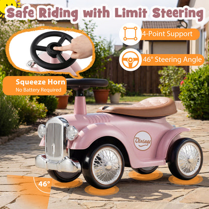 Kids Sit To Stand Vehicle, Working Steering Wheel, Under Seat Storage, Pink Push & Pedal Ride On Toys at Gallery Canada