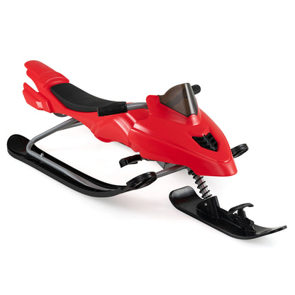 Luge de course pour enfants avec freins, rouge