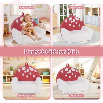 Kids Sofa Toddler Foam Couch, Soft Fleece Fabric Cover, Red, Beige Kids Chairs & Seating at Gallery Canada