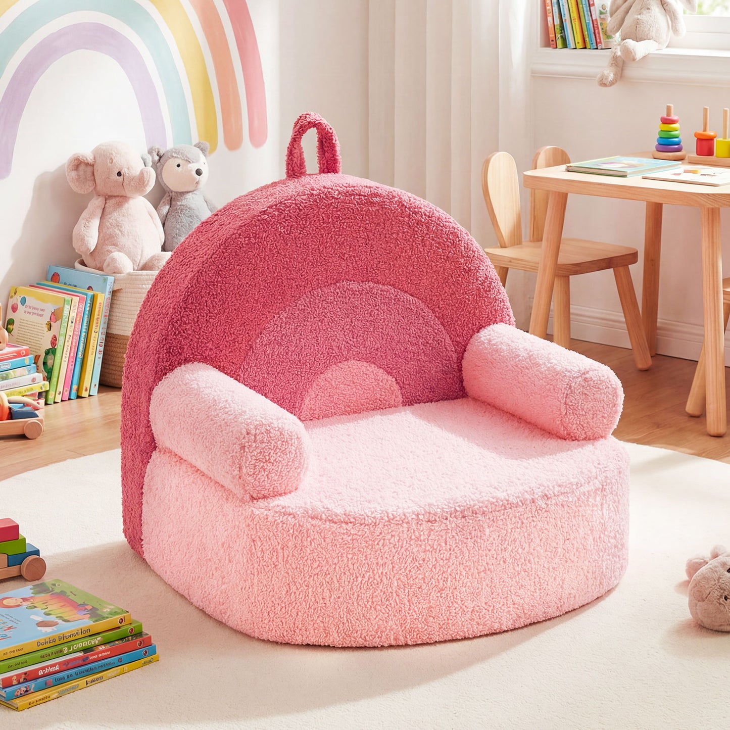 Kids Sofa, Toddler Foam Couch, Soft Fleece Fabric, Pink Kids Chairs & Seating at Gallery Canada