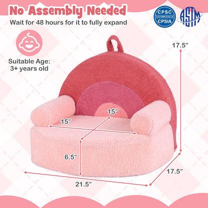 Kids Sofa, Toddler Foam Couch, Soft Fleece Fabric, Pink Kids Chairs & Seating at Gallery Canada