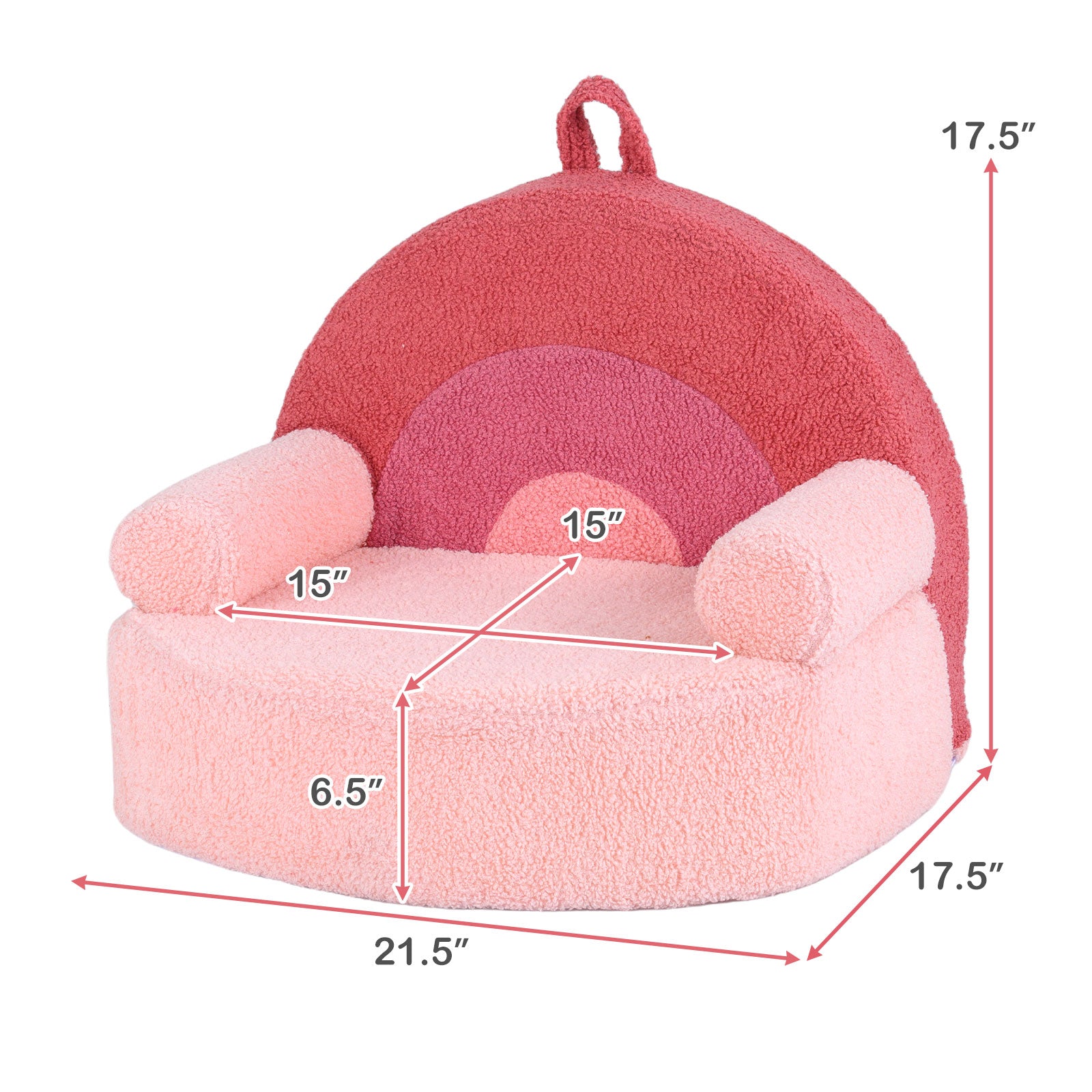 Kids Sofa, Toddler Foam Couch, Soft Fleece Fabric, Pink Kids Chairs & Seating at Gallery Canada