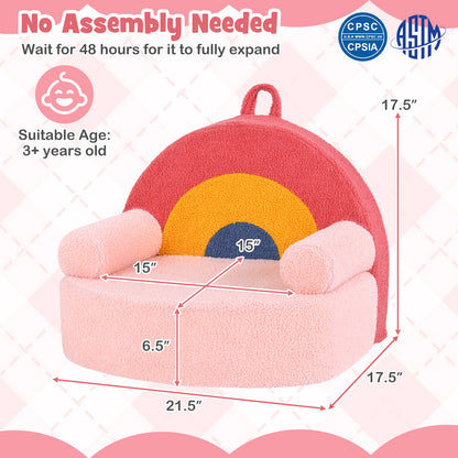 Kids Sofa Toddler Foam Couch, Soft Fleece Fabric Cover, Red Kids Chairs & Seating at Gallery Canada