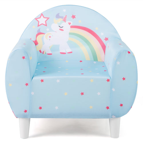 Kids Sofa, Breathable Spandex, High-Density Sponge, Blue
