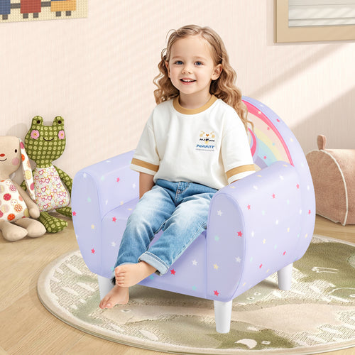 Kids Sofa, Breathable Spandex, High-Density Sponge, Purple