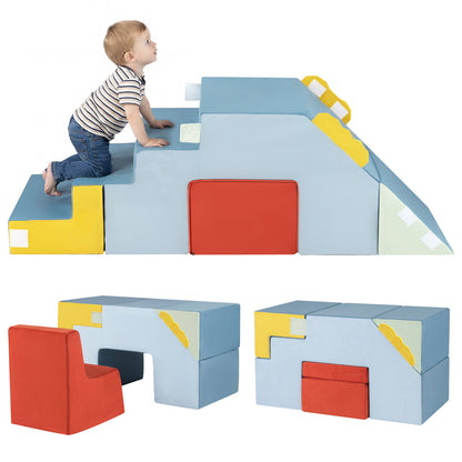 Kids Soft Foam Blocks, Velvet Covers, Convertible Table Chair Set, Blue Climbers & Slides at Gallery Canada