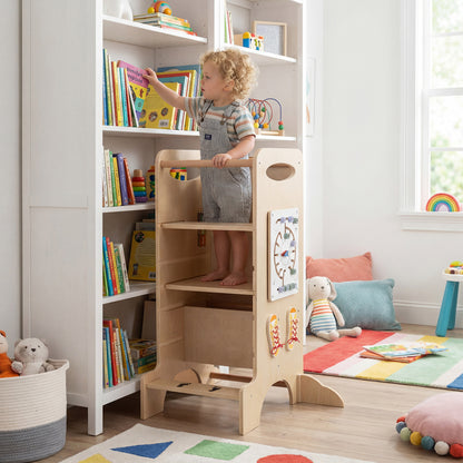 Kids Standing Tower with Detachable Chalkboard and Montessori Games for 3+ Years Old Toddler & Kids Furniture at Gallery Canada