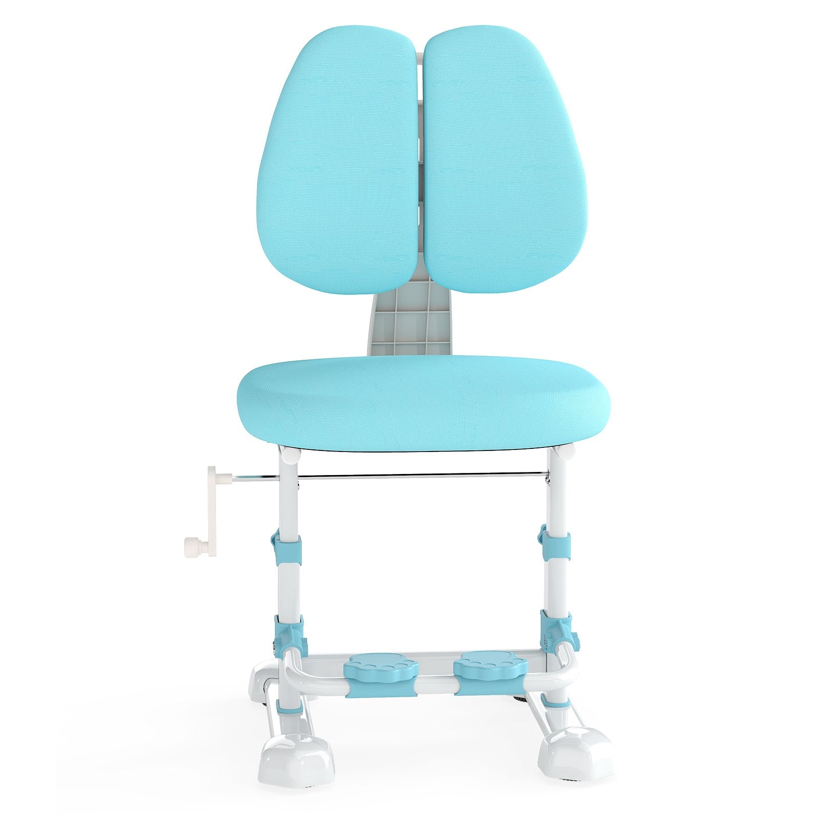 Kids Study Chair with Adjustable Double Backrest and Footrest, Blue Kids Chairs & Seating at Gallery Canada