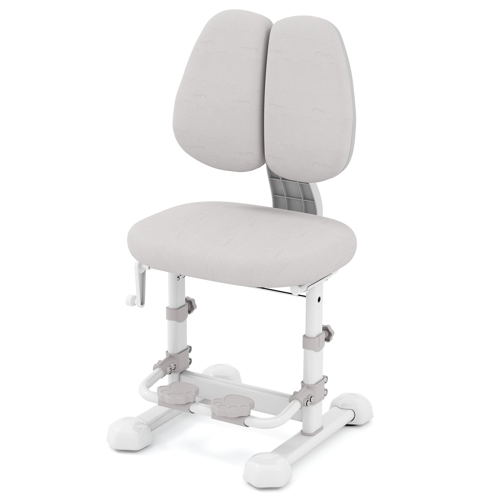 Kids Study Chair, Adjustable Double Backrest, Footrest, Gray Kids Chairs & Seating at Gallery Canada