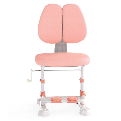 Kids Study Chair with Adjustable Double Backrest and Footrest, Pink Kids Chairs & Seating at Gallery Canada