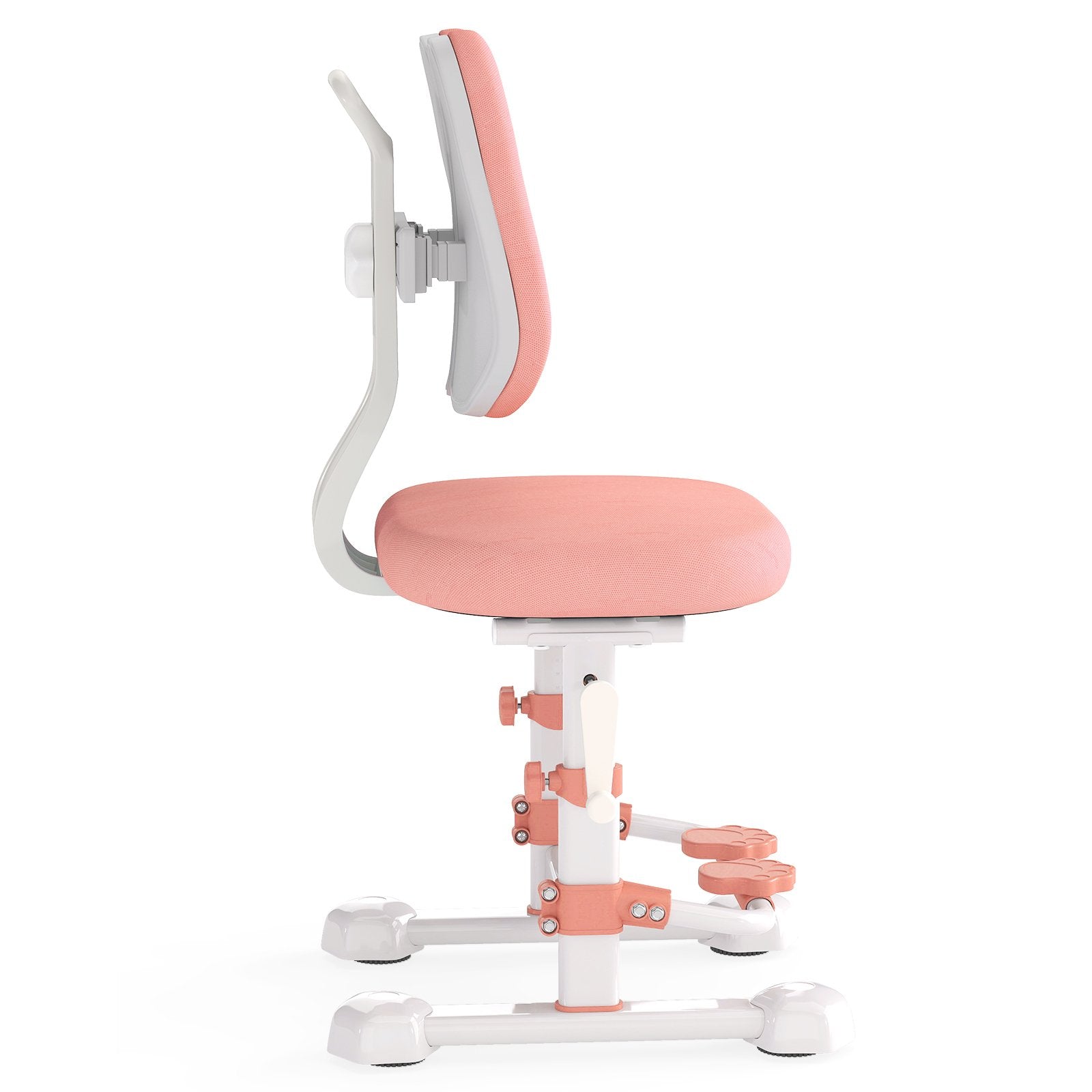 Kids Study Chair with Adjustable Double Backrest and Footrest, Pink Kids Chairs & Seating at Gallery Canada