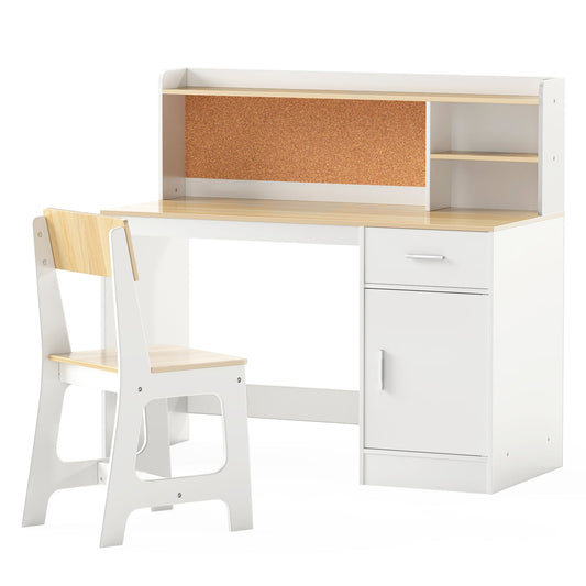 Kids Study Desk And Chair Set, Natural Kids Table & Chair Sets Natural at Gallery Canada
