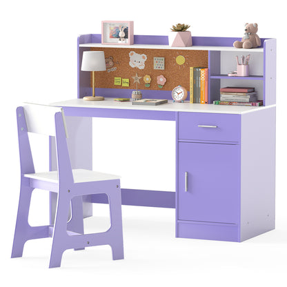 Kids Study Desk And Chair Set, Purple Kids Table & Chair Sets at Gallery Canada