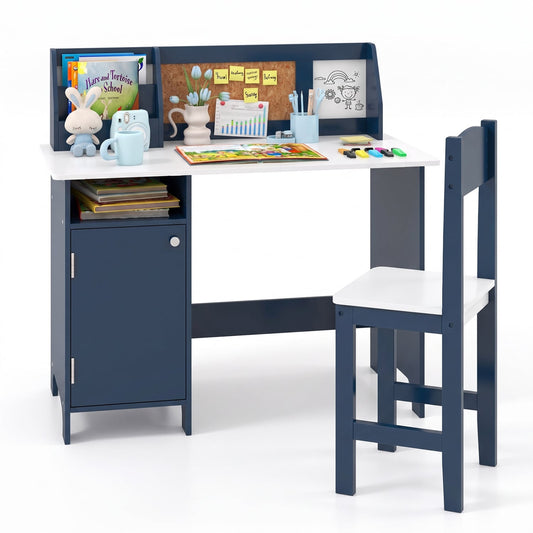 Kids Table Chair Set, Bookshelf Cabinet, Blue Kids Table & Chair Sets Blue at Gallery Canada