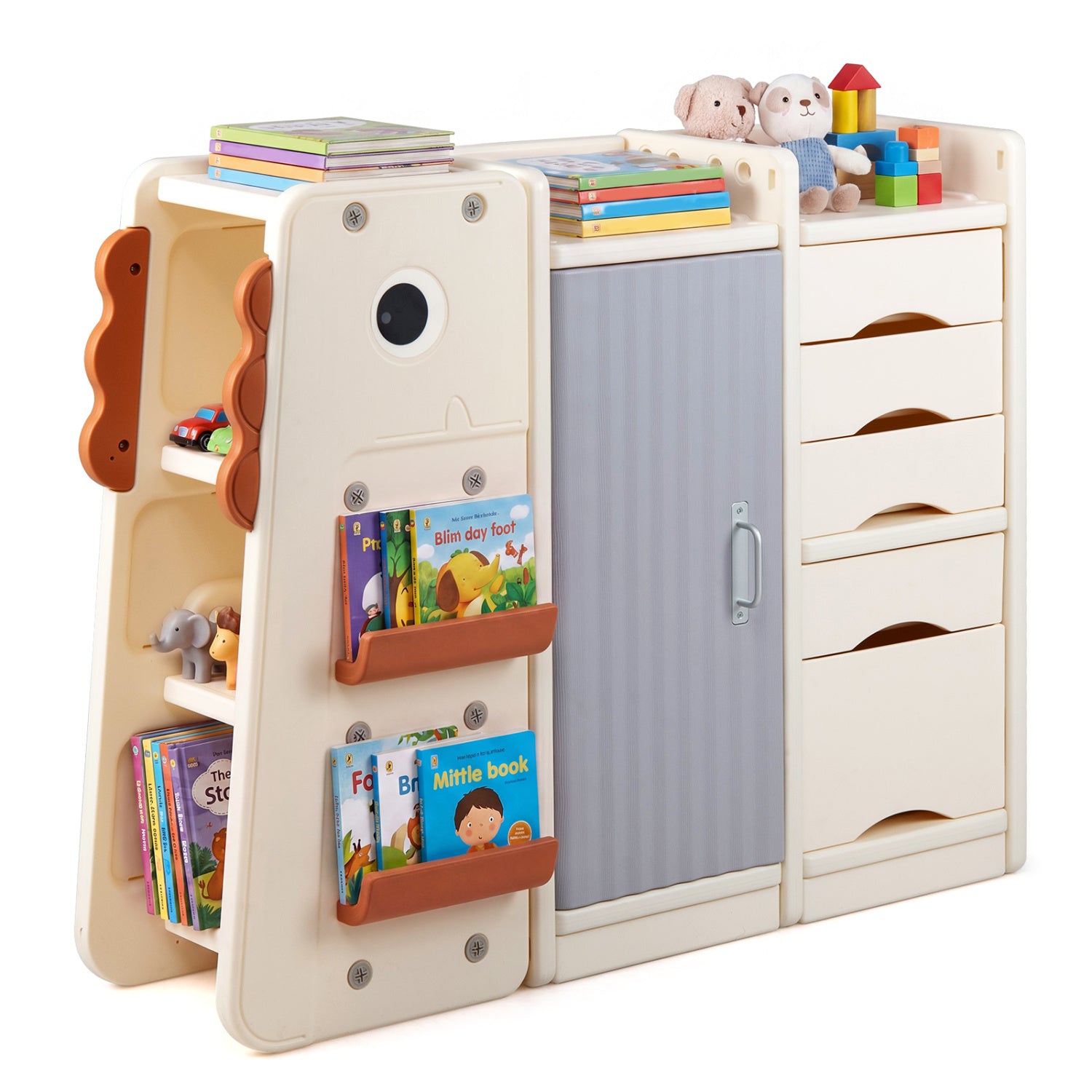 Kids Toy Storage Organizer, 5 Removable Bins, Beige Kids Storage at Gallery Canada