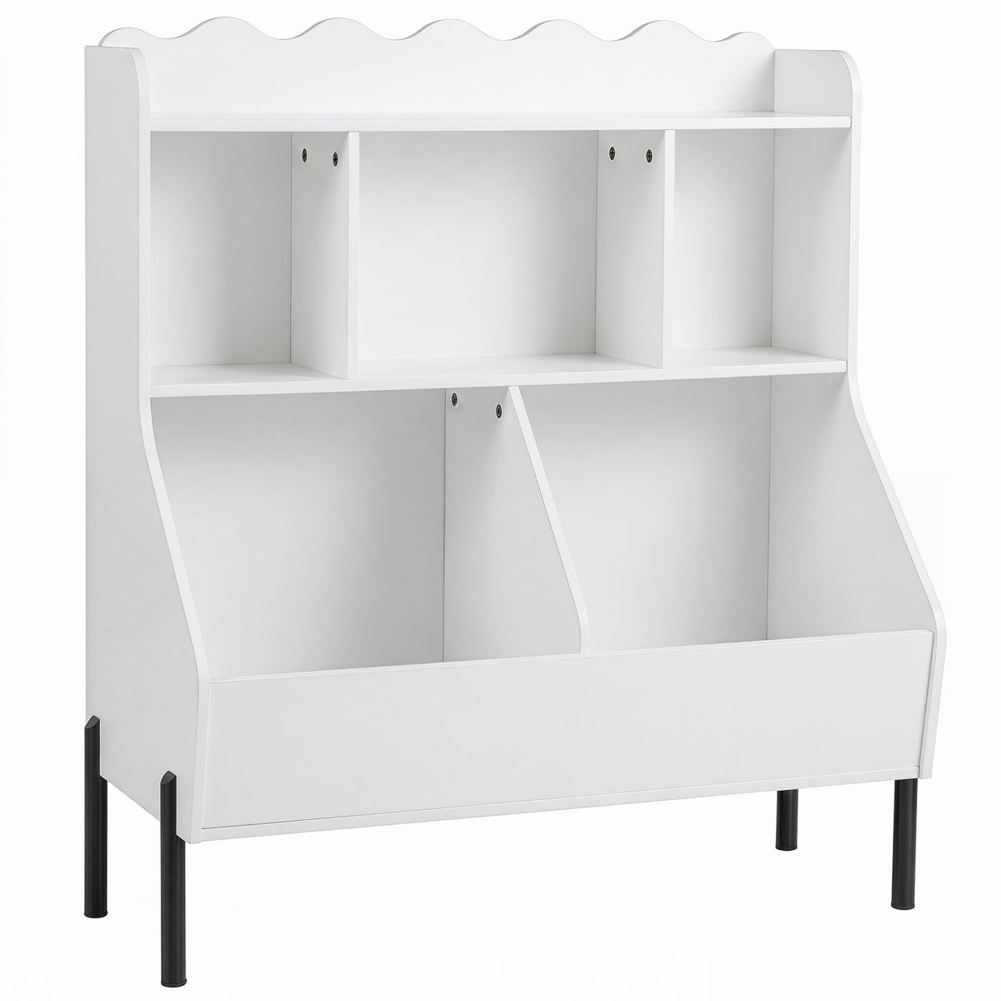 Kids Toy Storage Organizer, Wooden Montessori Bookshelf