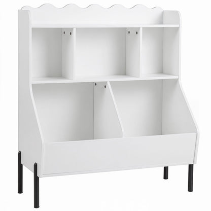 Kids Toy Storage Organizer, Wooden Montessori Bookshelf
